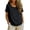 Black, variant on CQXIDFH Under $20 Linen Womens T-Shirts Crew Neck Blouses Short Sleeve Solid Tops Summer Business Dressy Summer Fashion Clothes Black T-Shirts, 3XL