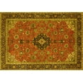 thumbnail image 1 of Ahgly Company Machine Washable Indoor Rectangle Medallion Yellow Traditional Area Rugs, 3' x 5', 1 of 4