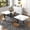 Black+White, variant on 71"-106" Extendable Dining Table for 6-10, Rectangle Wood Dining Table for Daily Use Party Wedding