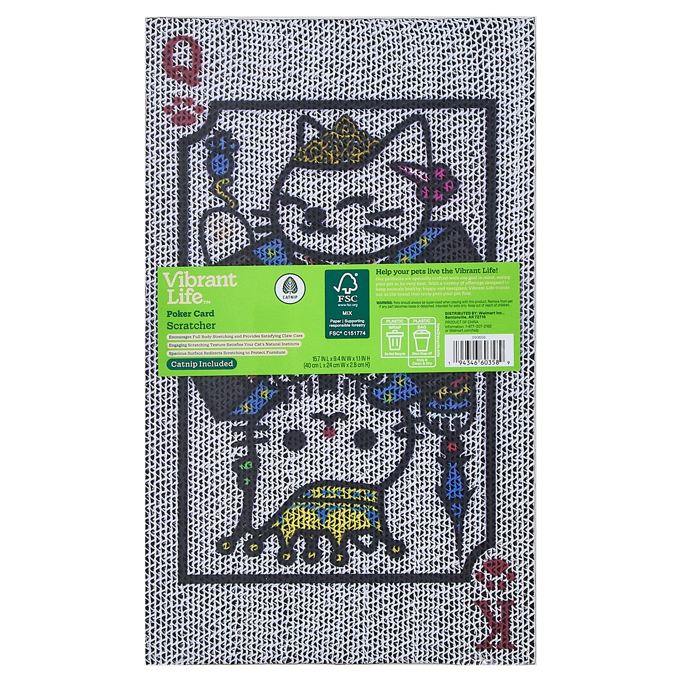Vibrant Life Corrugate Poker Card Cat Scratcher photo 7