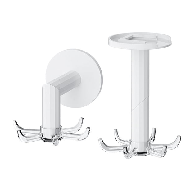 Kitchen Rotating Hole Hook Shelf Wall Hanging Hook High Load Small Item Storage Rack