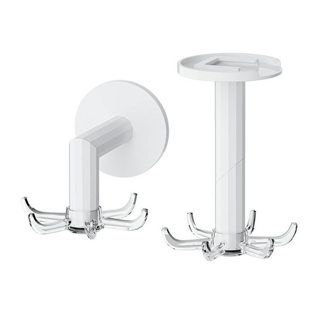 Fankiway Kitchen Rotating Hole Free Hook Shelf Wall Hanging Hook High Load Small Item Storage Rack Home Essentials for New Apartment Clearance Household Gadgets On Clearance
