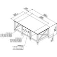 thumbnail image 3 of Bush Furniture Key West Coffee Table with Storage, Washed Gray, 3 of 7