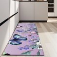 thumbnail image 4 of Purple Butterfly Flower Butterfly Pattern Kitchen Rug Mat,Kitchen Runner Rugs Non Skid Washable,Decorative Kitchen Floor Mats for Kitchen,Sink,Laundry,17"X47", 4 of 5