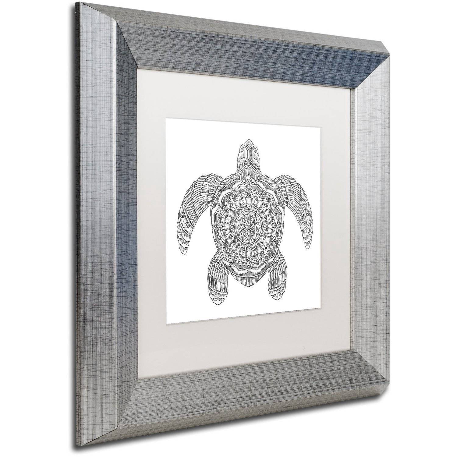 Trademark Fine Art "Spirit Animals 5" Canvas Art by Filippo Cardu, White Matte, Silver Frame