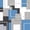 Blue, variant on Homewish Minimalist Modern Block 7 Pieces Full Size Bedding Sets,Classic Abstract Geometric Full Size Bed in a Bag,Green,Black Reversible