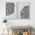 thumbnail image 2 of IDEA4WALL Framed Canvas Print Wall Art Retro Tree Rings Pattern Rustic Illustrations Vintage Wood Ring Digital Art Wall Decorative Contemporary for Living Room, Bedroom, Office - 24"x36"x2 White, 2 of 5