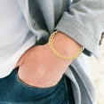 thumbnail image 3 of SZUL 14K Yellow Gold Filled 7.4MM Mariner Link Chain Bracelet with Lobster Clasp, 3 of 5