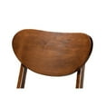 thumbnail image 4 of Baxton Studio Katya Mid-Century Modern Walnut Brown Finished Wood 2-Piece Bar Stool Set, 4 of 7
