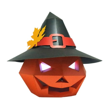 

Cut 3D Paper Eye Light Pumpkin Head Role Playing DIY Paper Craft Model Eye Glowing