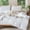 Bright White, variant on MooMee Duvet Cover Set Queen 100% Washed Cotton Linen Like Textured Breathable 3-Piece (Tannish Linen Grey, 90"x90")