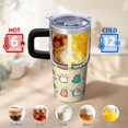 thumbnail image 6 of Cat 20oz Stainless Steel Tumbler with Handle and Straw – Insulated Travel Cup with Sliding Lid, 360° Full Wrap Printed Mug for Home, Outdoor & Sports Use, Kitty, 6 of 6