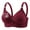 Burgundy, variant on Tao Tao Sports Bras For Women Comfortable V-Neck No Underwire Bra Push Up Adjustable Strap Breathable Soft Bras Valentine's Day Beige M