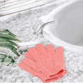 thumbnail image 3 of 4 pares de guantes exfoliantes, guantes de baño de masaje de spa de ducha reversibles (4 colores) oso de fresa Electrónica, 3 of 4