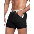thumbnail image 3 of COOFANDY Swim Trunks for Men Sexy Swim Brief Square Leg Swimsuit Swimming Short Bathing Suit with Pocket, 3 of 7