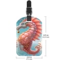 thumbnail image 6 of Square 2Pack PU Leather Seahorse Cruise Luggage Tag with Privacy Cover and Name ID Tag for Travel Handbags Backpacks Luggage Tags, 6 of 6