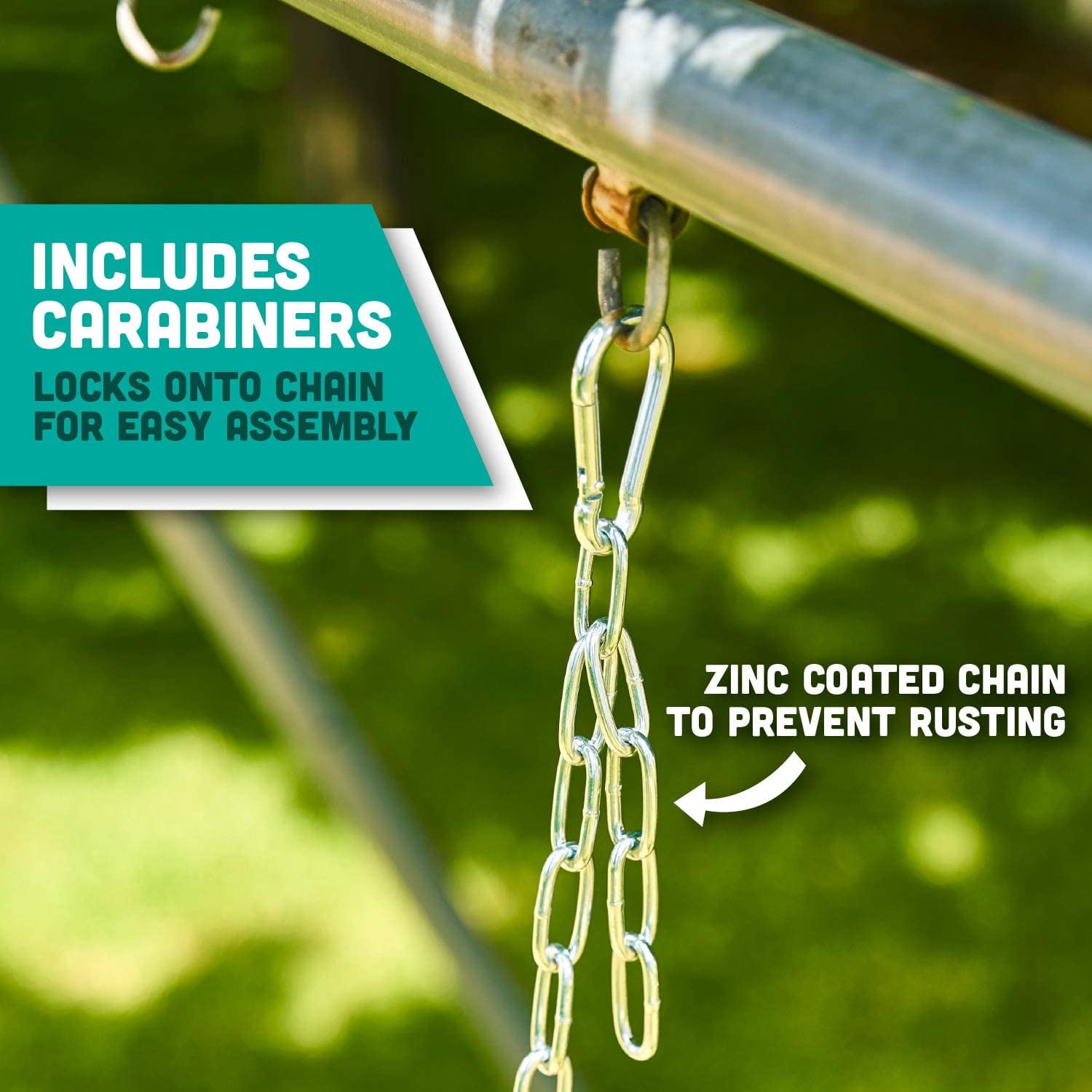 Squirrel Products High Back Full Bucket Toddler Swing Seat 3.0 with Finger Grip, Plastic Coated Chains and Carabiners for Easy Install - Pink
