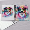 thumbnail image 4 of Hippie Border Collie Portrait Watercolor Tie-Dye Vintage Styles Spiral Bound Journal Borders Dog Lovers Gifts Idea 5x7in Spiral Notebook - 00014, 4 of 5