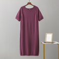thumbnail image 4 of Sngxgn Womens Knit Dress Square Neck Long Sleeve Knee Length Dresses(Purple,One Size), 4 of 6
