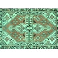 thumbnail image 1 of Ahgly Company Indoor Rectangle Persian Turquoise Blue Traditional Area Rugs, 7' x 9', 1 of 4
