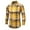 Yellow, variant on Men's Classic Button Down Shirts Long Sleeve Lapel Neck Cotton Flannel Plaid Blouse Slim Fit Spring Fall Tops (XL, Yellow)