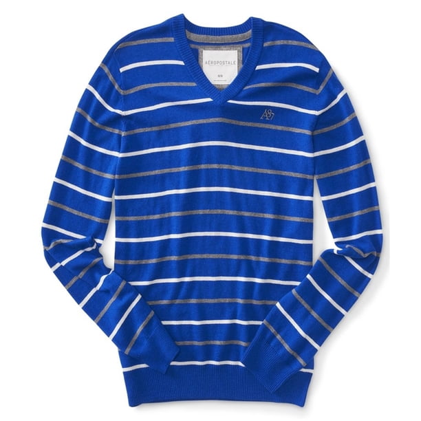 Aeropostale Mens Stripe A87 Knit Sweater, Azul, X-Large Aeropostale Tejer