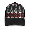 thumbnail image 3 of Naloa Skull santa hat Adult adjustable Print Baseball Hat, Patchwork curved brim baseball capfor Men and Women, One Size, 3 of 5