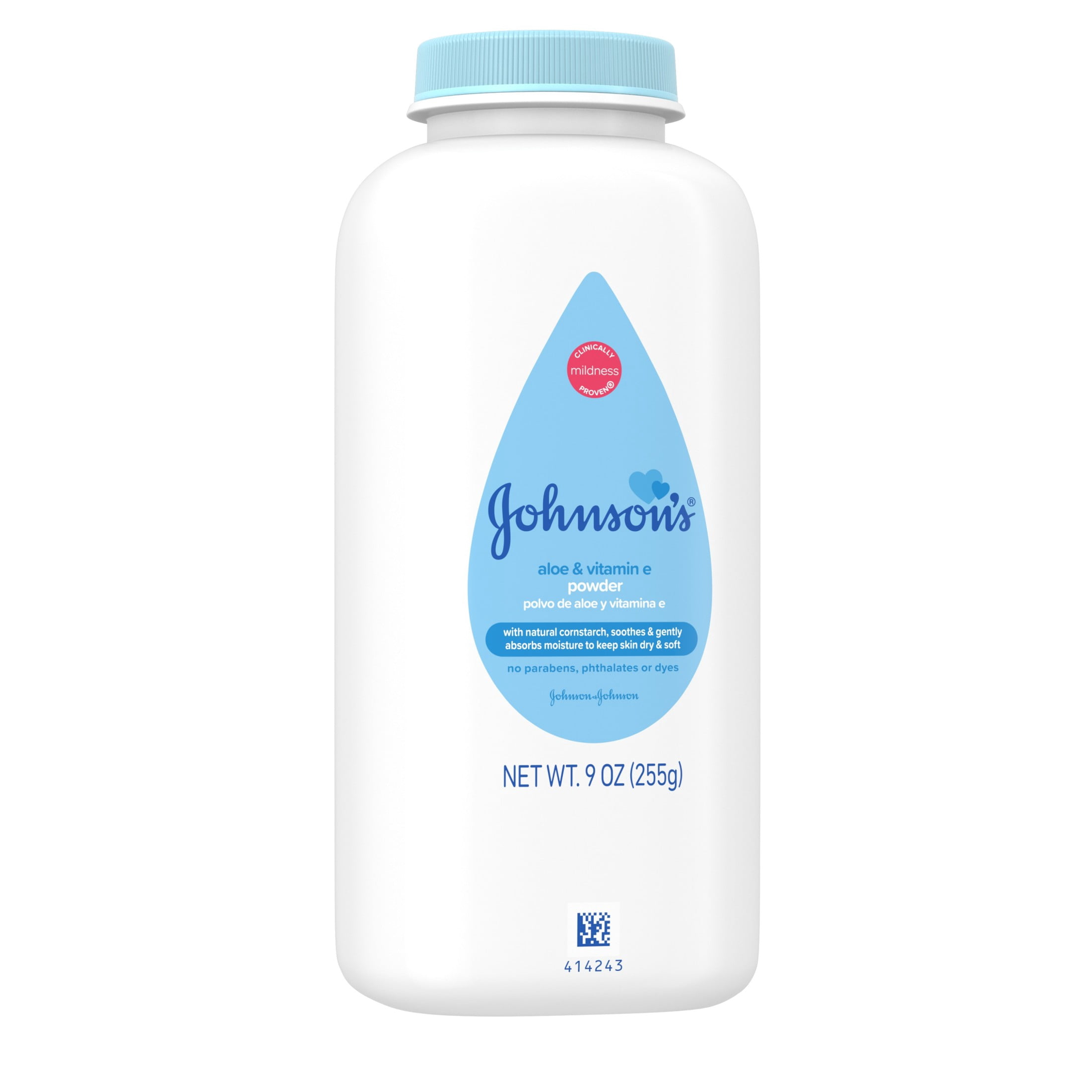 Johnson's Cornstarch Baby Powder with Aloe & Vitamin E, 9 oz