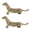 2pcs, variant on Weasels Metal Statue Feng Shui Ornament for Living Room Bookshelf Decor