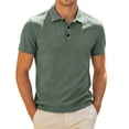 thumbnail image 4 of Kcolen Breeze Polo Shirts for Men Men Belly Wearbreeze Collared Textured Stretchy Quick Dry Casual Short Sleeve Golf Shirt, 4 of 5