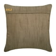 thumbnail image 3 of The HomeCentric Cushion Cover, Pack of 2, 22x22 inch (55x55 cm) Decorative Pillow Covers, Brown Accent Pillows, Pintucks Solid Color Pillows Cover, Art Silk Square Pillow Cases - Champagne Brown Waves, 3 of 3