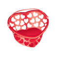 thumbnail image 6 of Valentine FSSTAM Heart Shaped Bucket with Handle, Plastic Red Buckets for Parties Gifts Flowers Crafts Storage, Valentine’s Day Basket Empty Party Favors Decorations, 2-Ct, 6 of 6