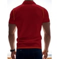 thumbnail image 4 of Zimjoy Mens Polo Shirts Short Sleeve Strech Casual Dress Golf Polo Shirts Summer Soft Lightweight with Chest Pocket Wine M, 4 of 6