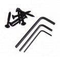 thumbnail image 3 of 1 Set 6 String Saddle Headless Guitar Bridge Tailpiece Black for Electric Guitar Parts Replacement, 3 of 5