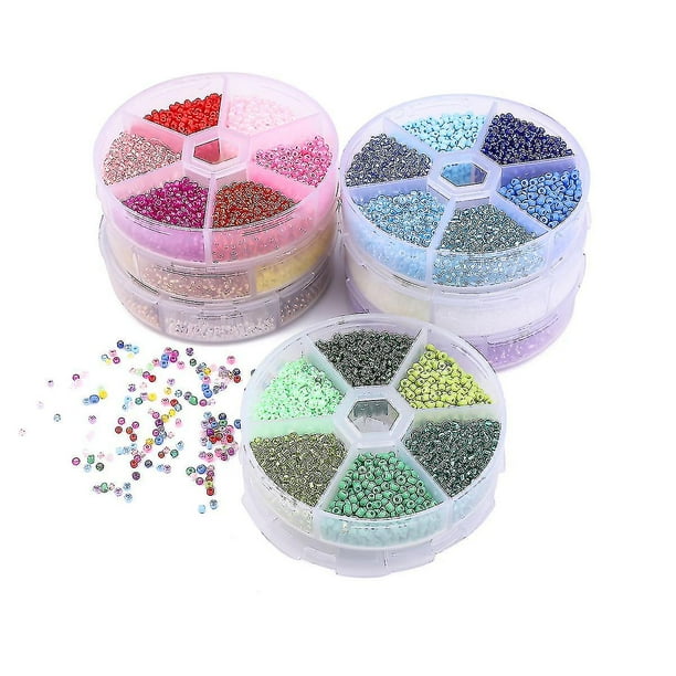 Diy cuentas de mijo de vidrio de Color sólido, conjunto de cuentas de pintura de combinación de 6 colores, accesorios de joyería Diy Hs