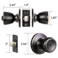 thumbnail image 3 of Oil Rubbed Bronze Privacy Door Knob, Bed and Bath, 6-Way Universal Fit, 3 of 14