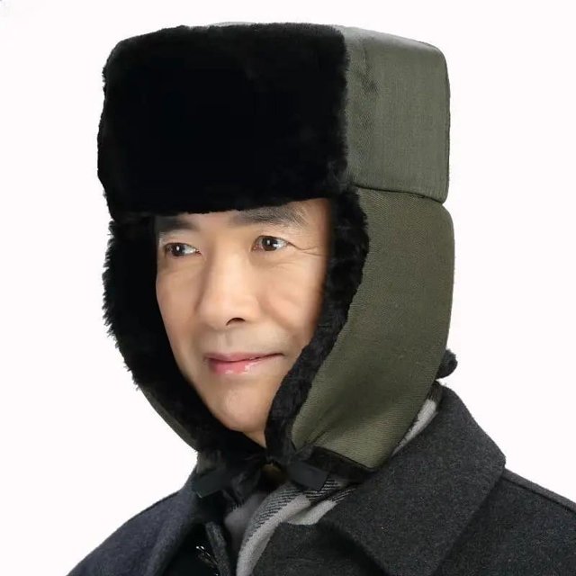 Gorro de invierno de piel sintética Lei Feng más orejeras cálidas de terciopelo, gorro de esquí, gorro de ciclismo al aire libre, gorro del noreste