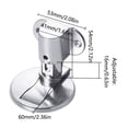 thumbnail image 2 of TOP-MAX 4PCS Metal Magnetic Door Stoppers Zinc Alloy Door Stopper Holder Adjustable Height Door Safety Catch Stopper Black, 2 of 8