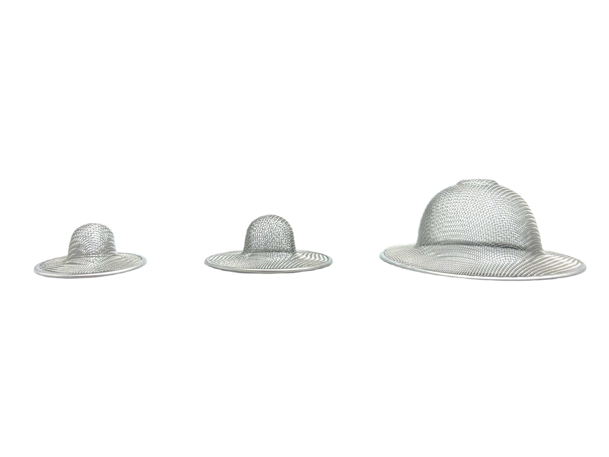 Mainstays Stainless Steel 3 Pack Mesh Drain Strainers Includes 4.4", 2.8", 2.2" Silver