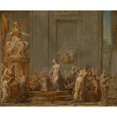thumbnail image 2 of Jean Bernard Restout 17x15 Gold Ornate Wood Frame and Double Matted Museum Art Print Titled - Dido's Sacrifice to Juno (ca. 1772-74), 2 of 4