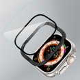 thumbnail image 3 of for Apple Watch Ultra 2 / Ultra Screen Protector 49mm - 9H Tempered Glass + Titanium Alloy Frame [Stay Original] Waterproof HD Glass Film for iWatch Ultra 49mm,Black, 3 of 6