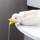 thumbnail image 4 of Jabonera con autodrenaje, jabonera con forma de pato, jabonera para ducha, baño, bañera, fregadero de cocina, soporte de bandeja de cerámica (pato), 4 of 5