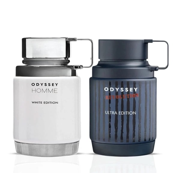 Odyssey Homme White & Odyssey Revolution Ultra Eau de Parfum Sprays 100ml (3.4 oz) by Armaf