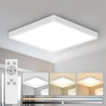 thumbnail image 1 of Lámparas para Recámara 40cm 36W 3000K/4000K/6500K Lámpara de Techo LED para Baño, Cuadrada Plafon Modernas para Cocina/Pasillo/Baño/Sala Temperatura de Color Brillo Ajustable (Blanco, Cuadrado), 1 of 15