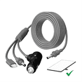 thumbnail image 2 of Cable de Alimentación de CC para Mini, Cable de Extensión Impermeable, Mini USB C, 12-20 V, Enchufe para Encendedor de Cigarrillos y CC de 5 M, 2 of 5