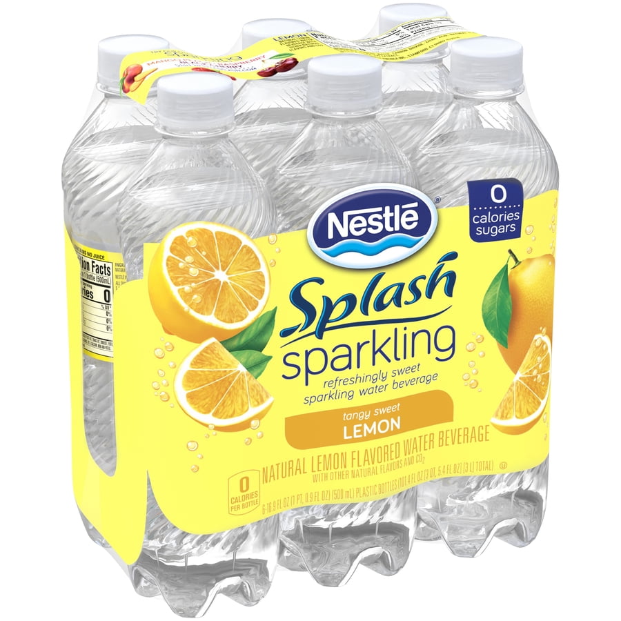 Nestlé Splash Tangy Sweet Lemon Sparkling Water Beverage ...