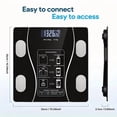 thumbnail image 5 of Fancy Fair Digital Body Fat Scale Connected to Mobile Displays BMI Body Fat Muscle Mass with Wireless Connectivity, Black, 5 of 7