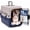 Classic, variant on Freepet Hard-Sided Pet Carrier for Cats and Small Dogs, 20 inch, White/Green
