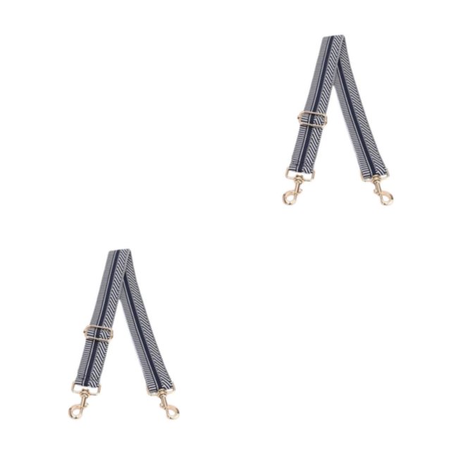 Qarigey Correa de hombro para mujer, piezas de repuesto, cinturón cruzado de lona ancha, correas ajustables para monedero, accesorios, blanco blanco azul 2piezas