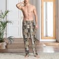 thumbnail image 2 of Logiee Cartoon Bear Print Pajama Pants for Men,Men’s Pajama Bottoms,Mens PJ Pants with Pockets & Button Fly-3X-Large, 2 of 6